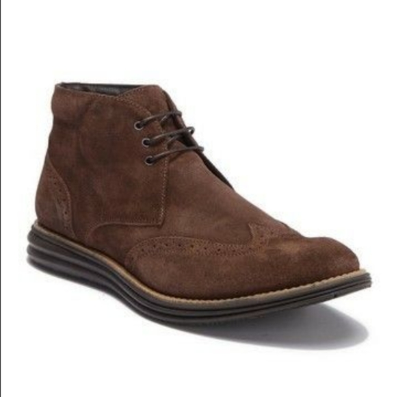 Bugatchi Garda Suede Lace-Up Boot Chocolate - Picture 2 of 4